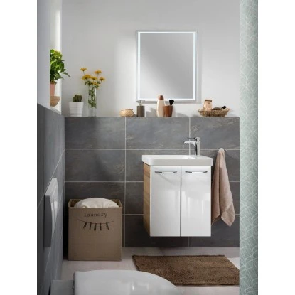 Fackelmann Waschbeckenunterschrank 52 Cm Milano Weiß-Ast-Eiche – Bild 4