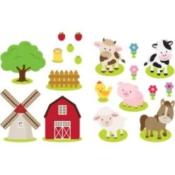 Euroart Wandsticker Bauernhof 25 Cm X 35 Cm