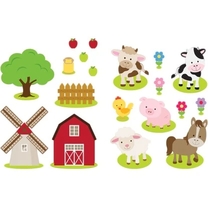 Euroart Wandsticker Bauernhof 25 Cm X 35 Cm