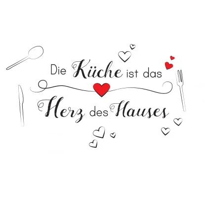Euroart Wandsticker Die Küche Ist Das Herz Des Hauses 25 Cm X 35 Cm