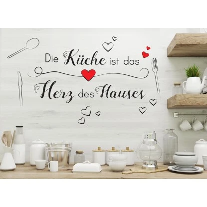 Euroart Wandsticker Die Küche Ist Das Herz Des Hauses 25 Cm X 35 Cm – Bild 2