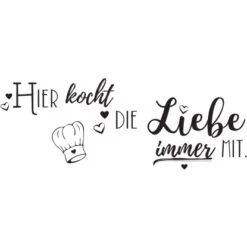 Euroart Wandsticker Hier Kocht Die Liebe Immer Mit 25 Cm X 35 Cm