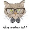 Euroart Wandsticker Katze - Hier Wohne Ich 25 Cm X 35 Cm