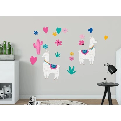 Euroart Wandsticker Lamas 25 Cm X 35 Cm â Bild 2