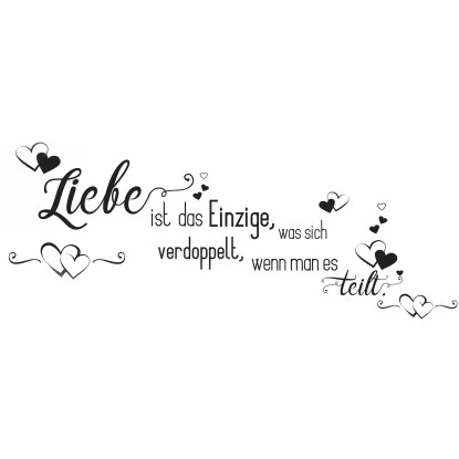 Euroart Wandsticker Liebe Ist Das Einzige ... 25 Cm X 35 Cm