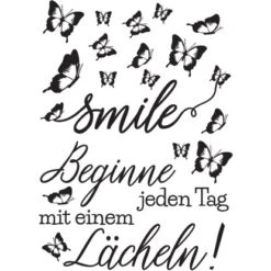 Euroart Wandsticker Beginne Jeden Tag Mit Einem LĂ€cheln 50 Cm X 70 Cm