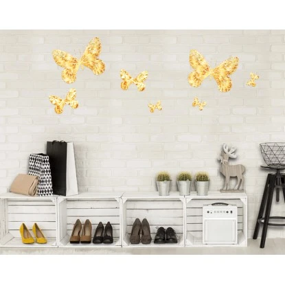 Euroart Wandsticker Butterfly Gold 50 Cm X 70 Cm â Bild 2