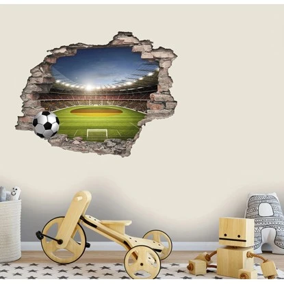 Euroart Wandsticker FußballHole In The Wall 50 Cm X 70 Cm – Bild 2