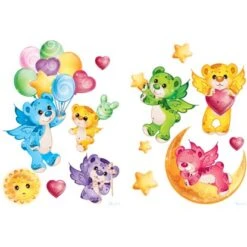 Euroart Wandsticker Gute Nacht Bärchen 50 Cm X 70 Cm