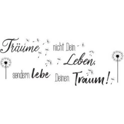 Euroart Wandsticker Lebe Deinen Traum 50 Cm X 70 Cm