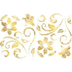 Euroart Wandsticker Ornament In Gold 50 Cm X 70 Cm