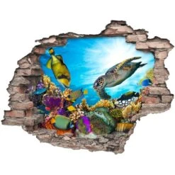 Euroart Wandsticker OzeanHole In The Wall 50 Cm X 70 Cm