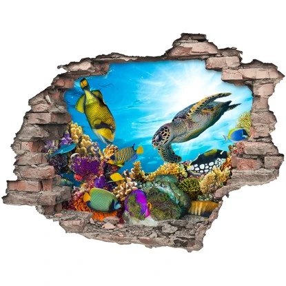 Euroart Wandsticker OzeanHole In The Wall 50 Cm X 70 Cm