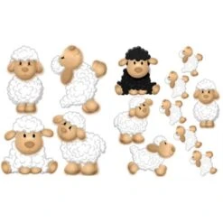 Euroart Wandsticker Schäfchen 50 Cm X 70 Cm