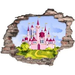 Euroart Wandsticker Schloß Hole In The Wall 50 Cm X 70 Cm