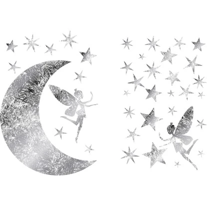 Euroart Wandsticker Sterne In Silber 50 Cm X 70 Cm