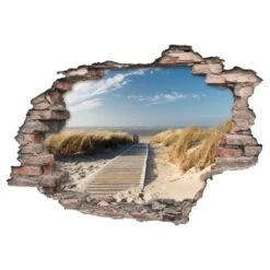 Euroart Wandsticker StrandwegHole In The Wall 50 Cm X 70 Cm