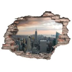 Euroart Wandsticker New York City Hole In The Wall 50 Cm X 70 Cm