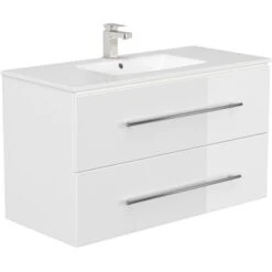 Posseik Waschplatz 100 Cm Homeline Weiß Hochglanz