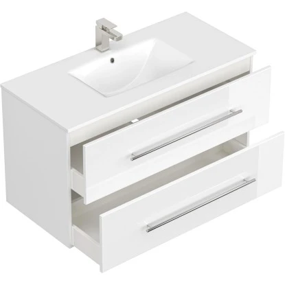 Posseik Waschplatz 100 Cm Homeline Weiß Hochglanz – Bild 4