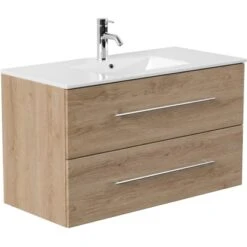 Posseik Waschplatz Homeline 100 Cm Eiche Hell 2-teilig