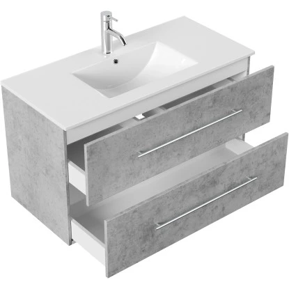 Posseik Waschplatz Homeline 100 Cm Beton 2-teilig – Bild 4