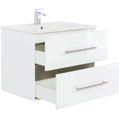 Posseik Waschtisch Homeline 54 Cm X 70 Cm X 46 Cm Weiß Hochglanz – Bild 5