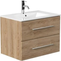 Posseik Waschplatz Homeline 70 Cm Eiche Hell 2-teilig