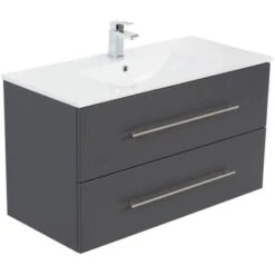 Posseik Waschplatz Homeline 90 Cm Anthrazit Seidenglanz