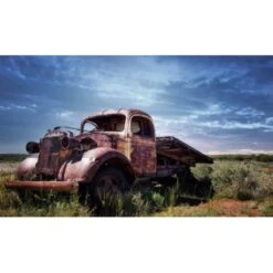 Wandbild Autowrack Pickup 118 Cm X 70 Cm