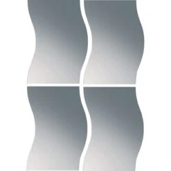 Spiegelkachel-Set In Wellenform Wave 1