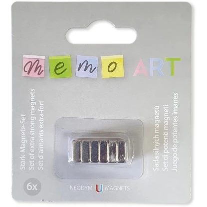 Memo-Art Magnet 6 Stück Eckig