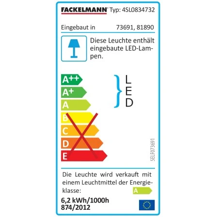 Fackelmann Spiegelelement 55 Cm Malua Eiche Cognac EEK: A – Bild 2