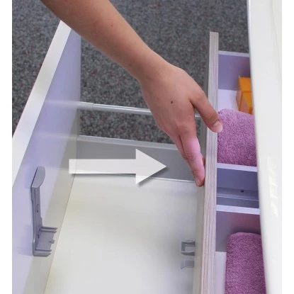 Fackelmann Waschbeckenunterschrank 85 Cm Piuro Graueiche-Weiß – Bild 5