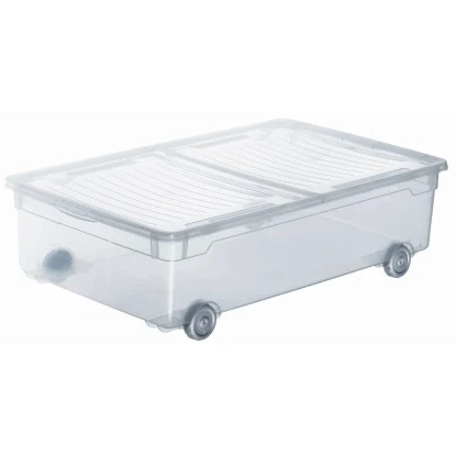Rotho Clear Box Slido Mit Rollen Transparent 30 L