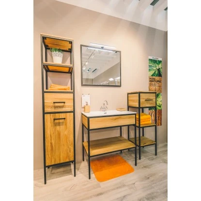 Astor Badezimmerschrank 35 Cm Linus Eiche-Schwarz – Bild 4