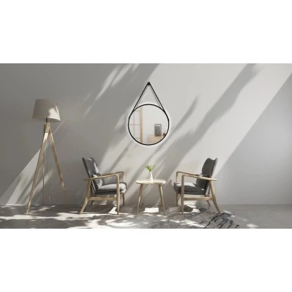 DSK Design LED-Lichtspiegel Rund Silver Barbier Ø 50 Cm Schwarz Matt – Bild 5