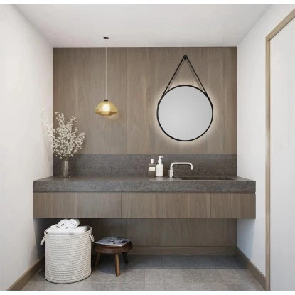 DSK Design LED-Lichtspiegel Rund Silver Barbier Ø 50 Cm Schwarz Matt – Bild 6