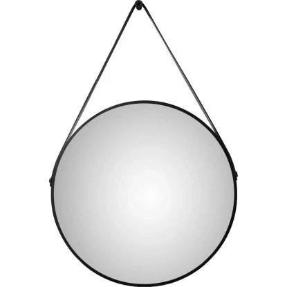 DSK Design Wandspiegel Rund Silver Coiffeur Ø 50 Cm Schwarz Matt