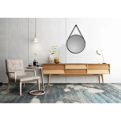 DSK Design Wandspiegel Rund Silver Coiffeur Ø 50 Cm Schwarz Matt – Bild 5