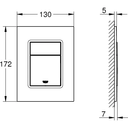 Grohe Abdeckplatte Skate Cosmopolitan S Chrom – Bild 2