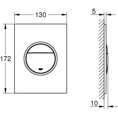 Grohe Abdeckplatte Nova Cosmopolitan S Chrom â Bild 2