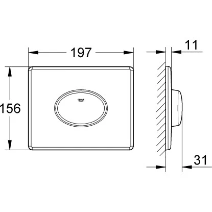 Grohe Abdeckplatte Skate Air Horizontal Chrom – Bild 2