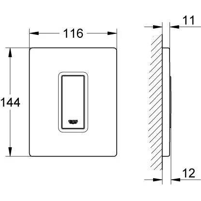 Grohe Betätigungsplatte Skate Cosmopolitan Chrom – Bild 2