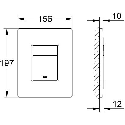 Grohe Abdeckplatte Skate Cosmopolitan Chrom – Bild 2