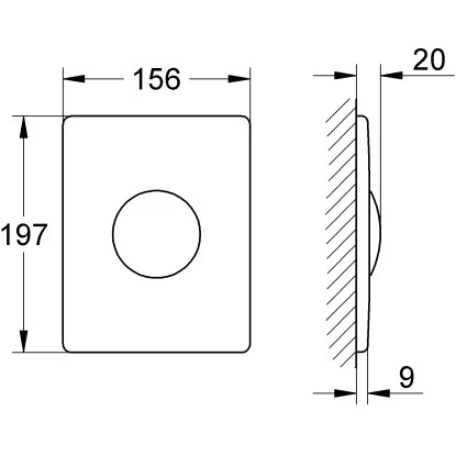 Grohe Edelstahl-Abdeckplatte Skate Edelstahl – Bild 2