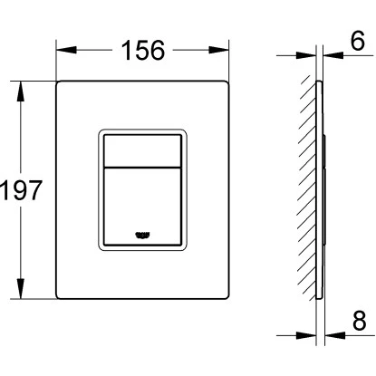Grohe Abdeckplatte Skate Cosmopolitan Spiegelglas – Bild 3