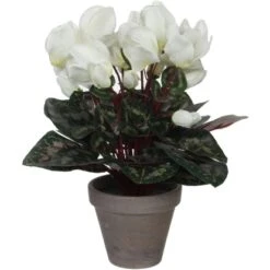 Mica Decorations Kunstpflanze Zyklamen Im Topf Ø 30 Cm X 30 Cm Weiß
