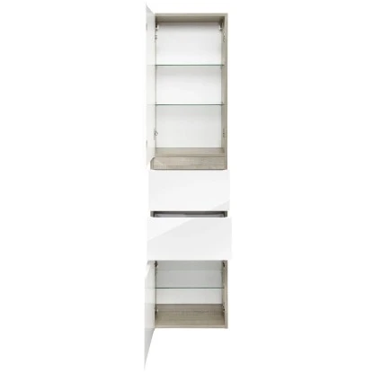 Fackelmann Hochschrank 40 Cm Piuro Graueiche-Weiß – Bild 2