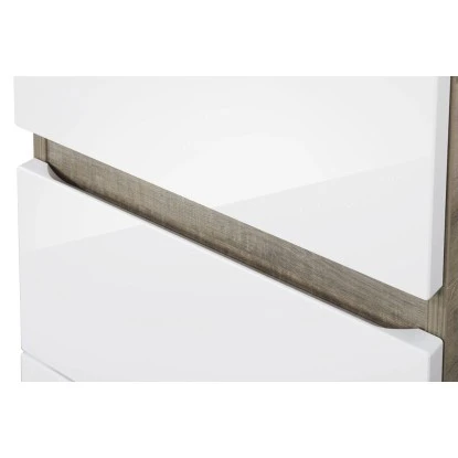 Fackelmann Hochschrank 40 Cm Piuro Graueiche-Weiß – Bild 3